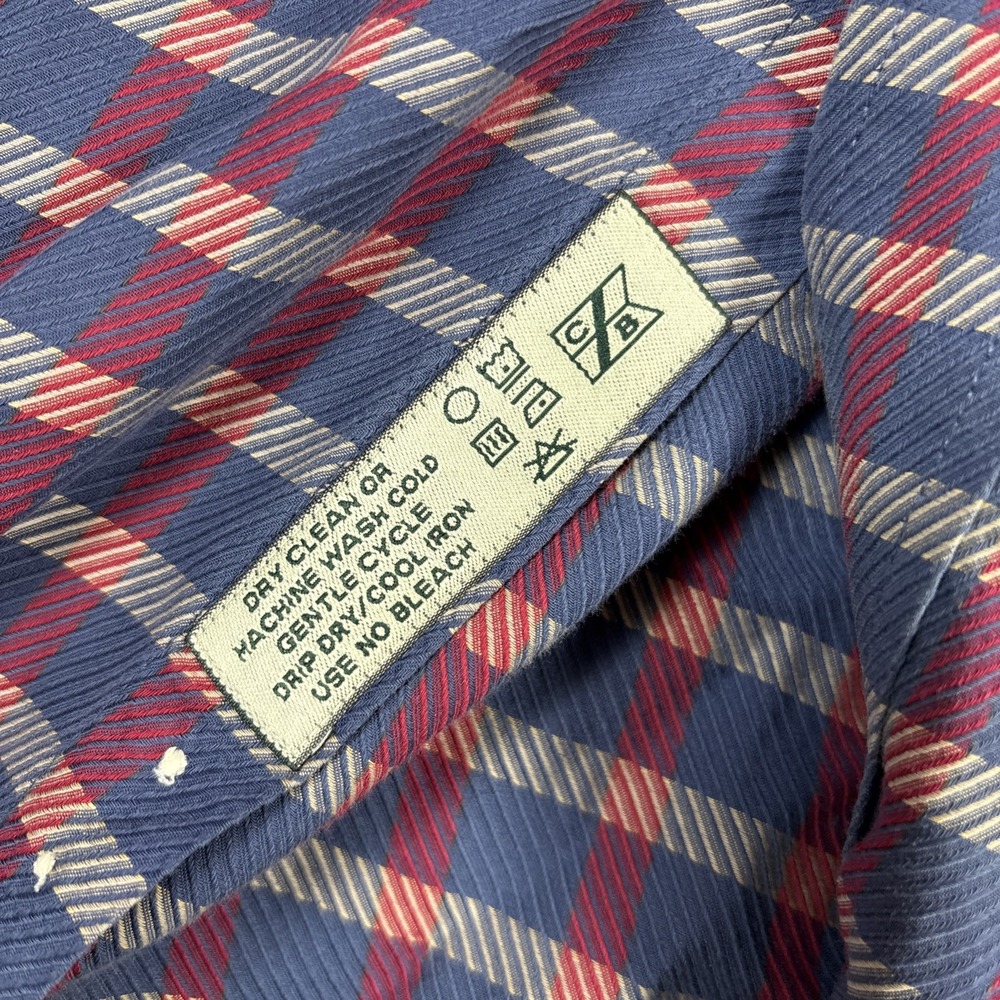 Cutter & Buck Mens Large Button Down Shirt Red Black Plaid Soft Cotton‎ - Picture 7 of 7